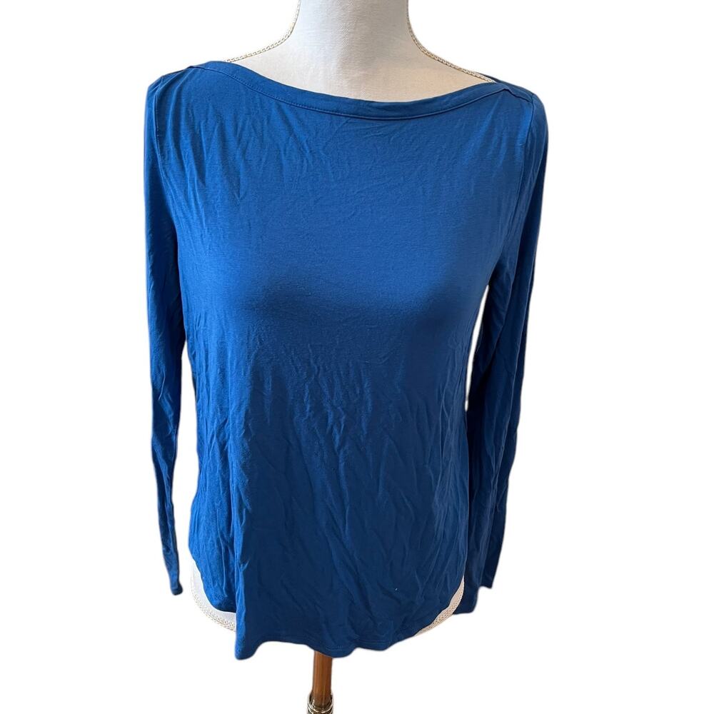Vince Boatneck Long Sleeve Top Royal Blue S